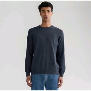 Everlane Men S No-Sweat Ribbed Crewneck Sweater Navy Organic Cotton Quiet Luxury